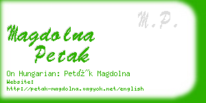 magdolna petak business card